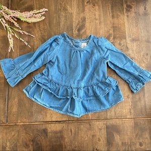 BABY GAP - Toddler Girl Denim Blouse - 18-24 mo.